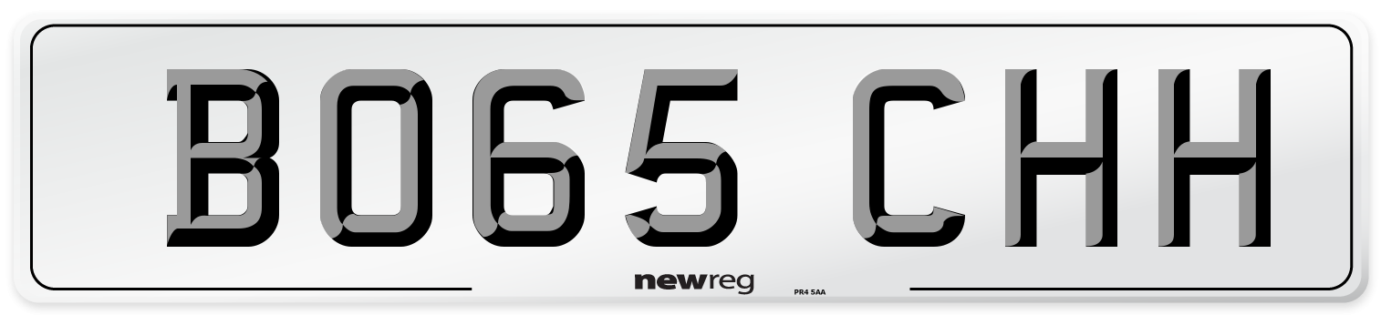 BO65 CHH Number Plate from New Reg